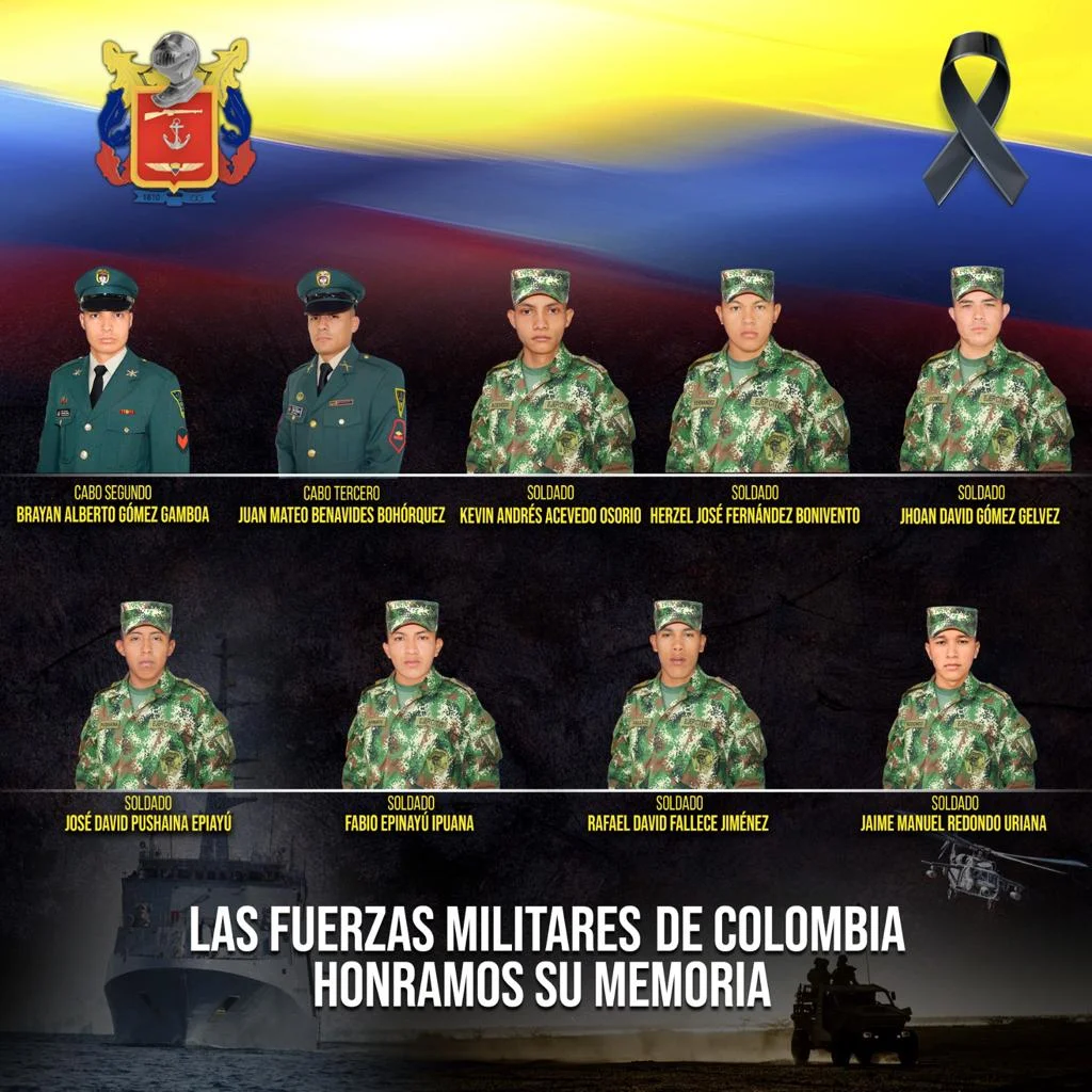 Atentado del ELN contra unidad del Ejército deja nueve militares muertos 