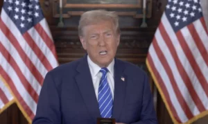 Una fotografía de la cuanta de X de Donald Trump