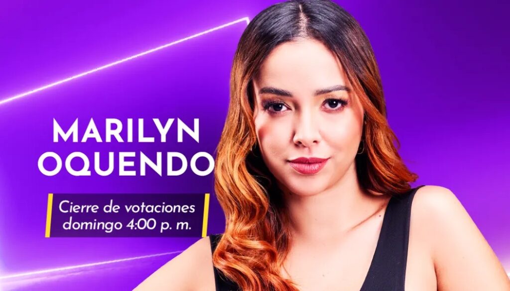Marilyn Oquendo participando para la Casa de los Famosos